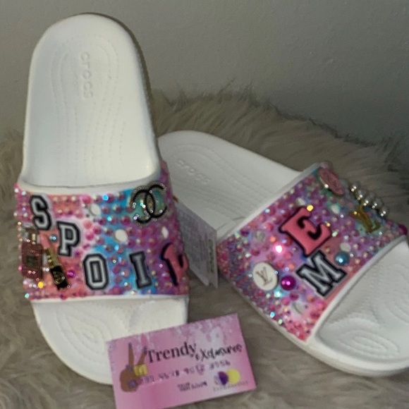 Brand New Customized “Spoil Me” Slide Crocs! 😍 - Picture 3 of 3